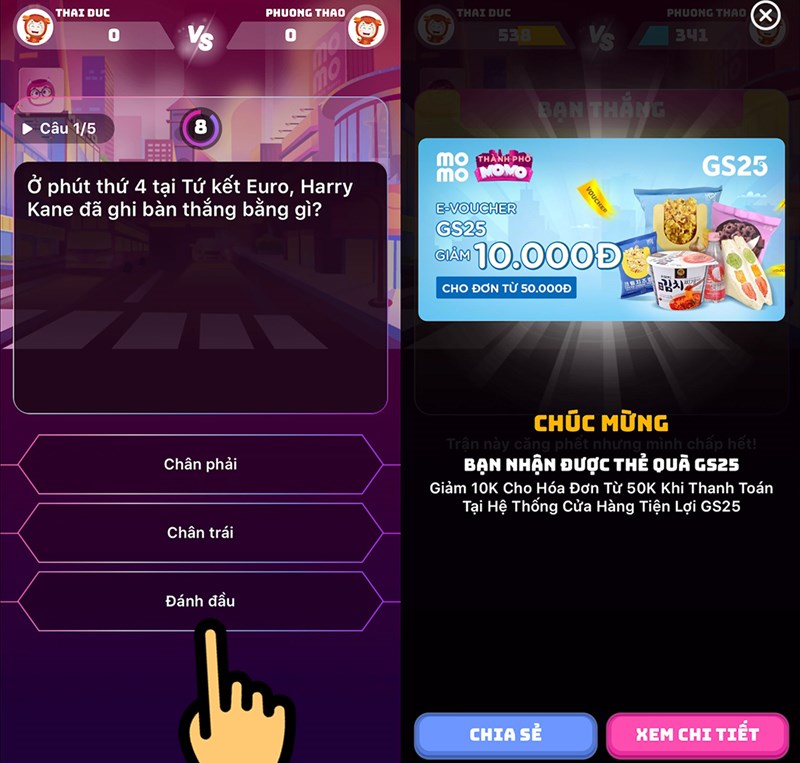 Chờ đối thủ của bạn được ghép ngẫu nhiên vào phòng