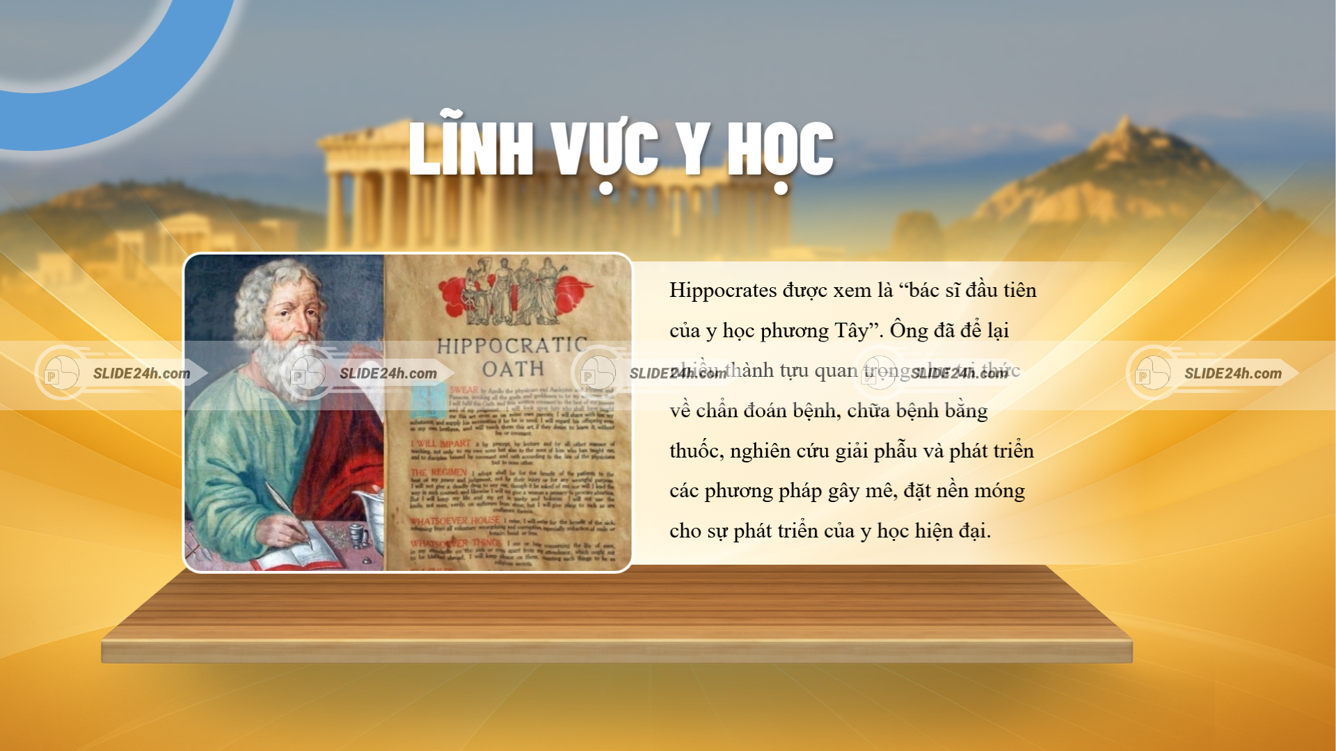 lĩnh vực y học hy lạp cổ đại với hippocrates và lời thề hippocratic