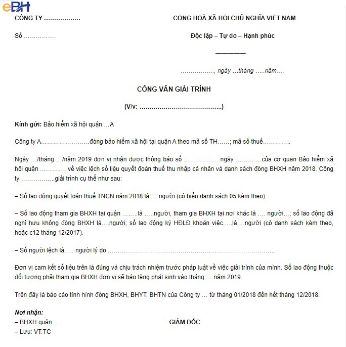 Các mẫu công văn gửi bảo hiểm xã hội doanh nghiệp 32