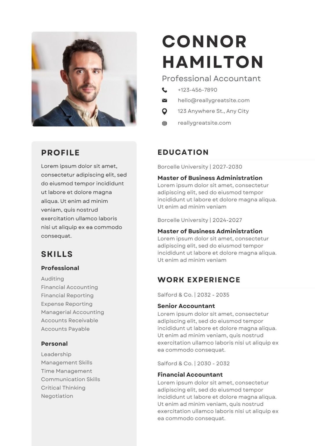 Mẫu CV kế toán tiếng Anh - image 13