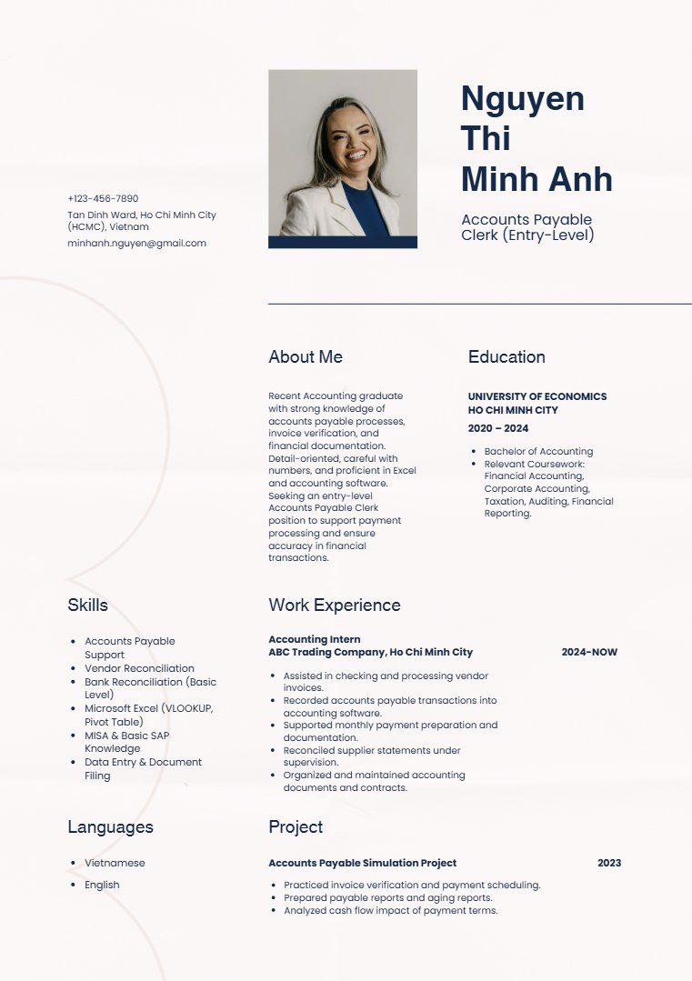 Mẫu CV kế toán tiếng Anh - image 6