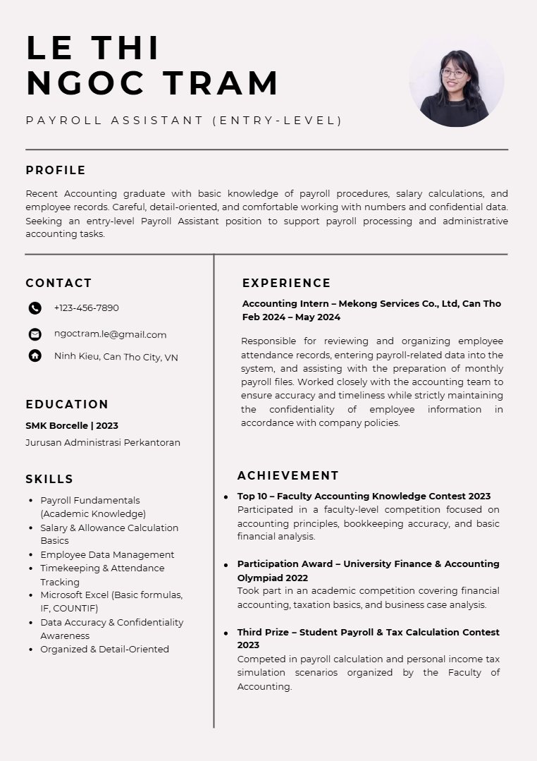 Mẫu CV kế toán tiếng Anh - image 8