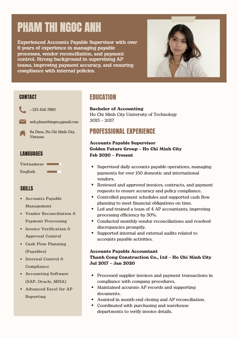 Mẫu CV kế toán tiếng Anh - image 11