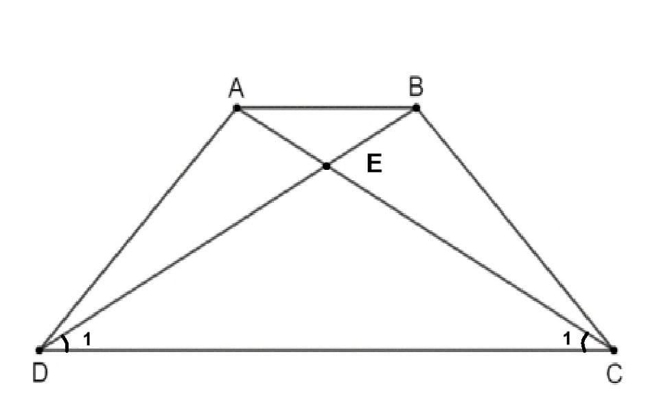 Hình thang ABCD có góc ACD = góc BDC. Chứng minh rằng ABCD là hình thang cân.