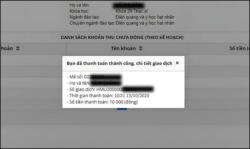 Cách đóng Học phí đại học Y Hà Nội năm cụ thể