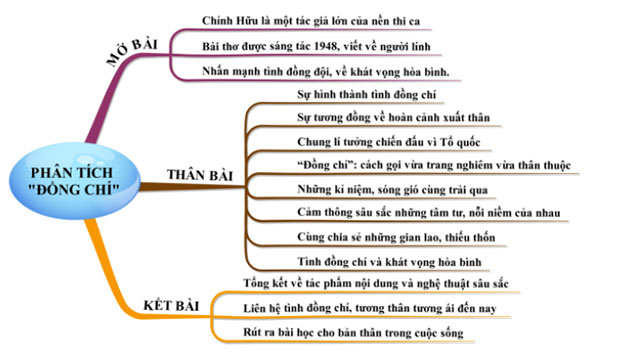 Sơ đồ tư duy phân tích Đồng chí