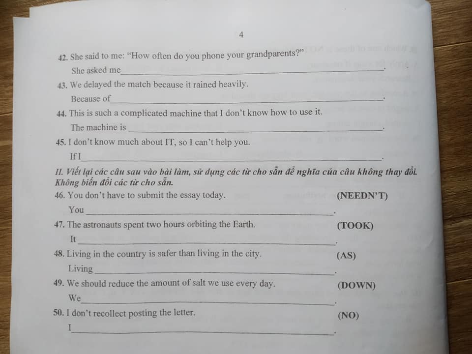 Đề thi vào lớp 10 môn Anh Thanh Hóa 2022 chuyên Lam Sơn