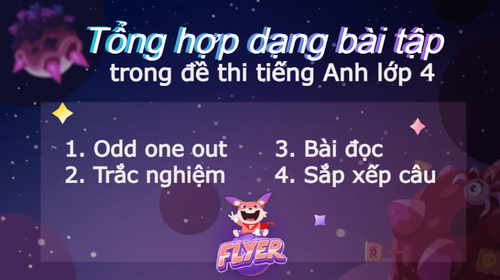 đề thi tiếng Anh lớp 4