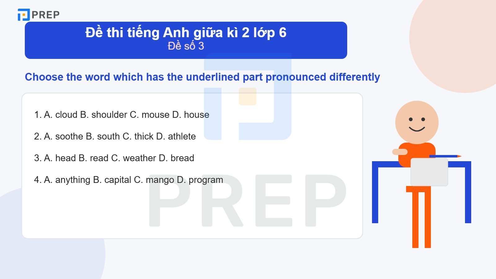 Đề Thi Tiếng Anh Giữa Kì 2 Lớp 6