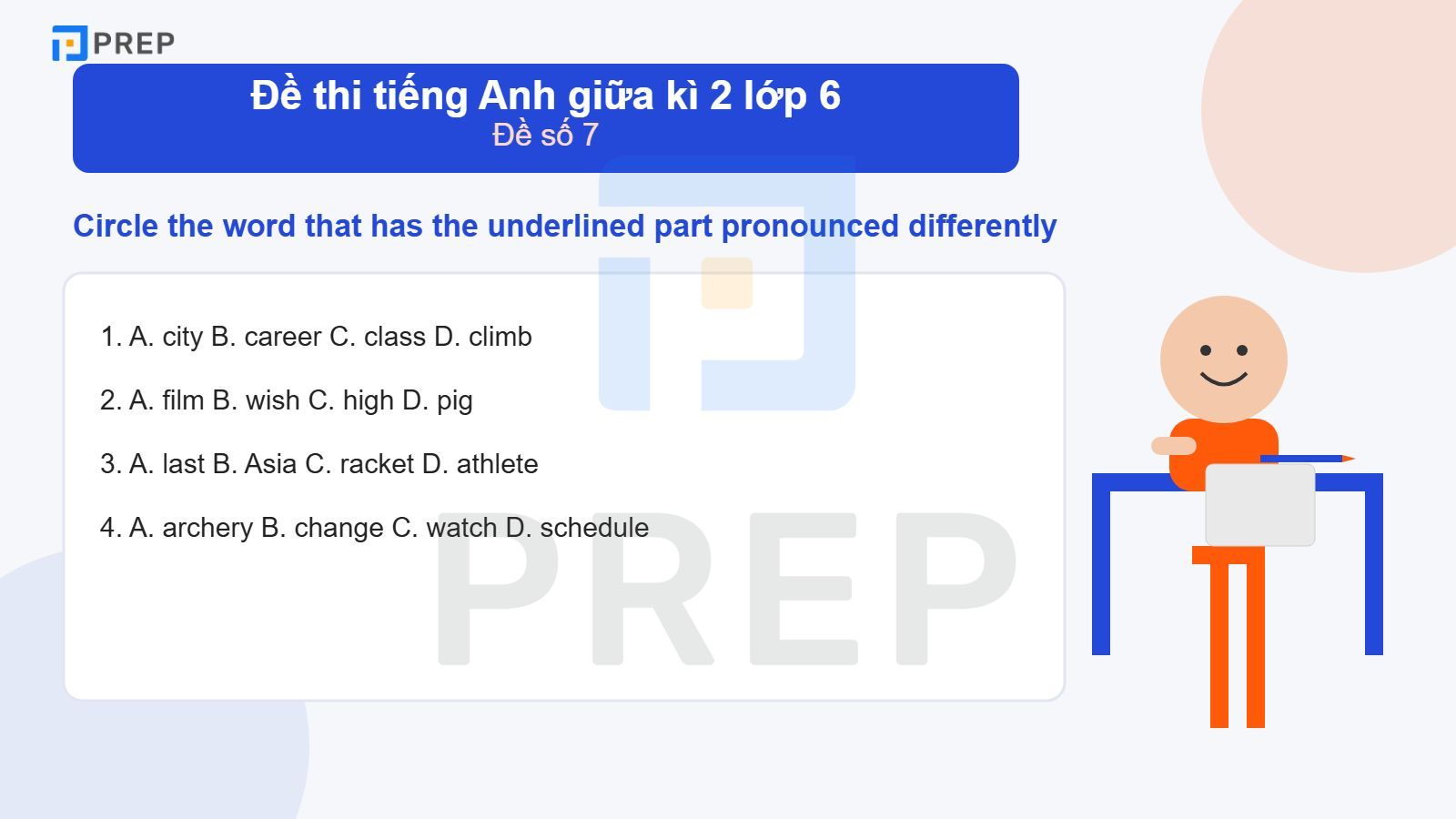 Đề Thi Tiếng Anh Giữa Kì 2 Lớp 6