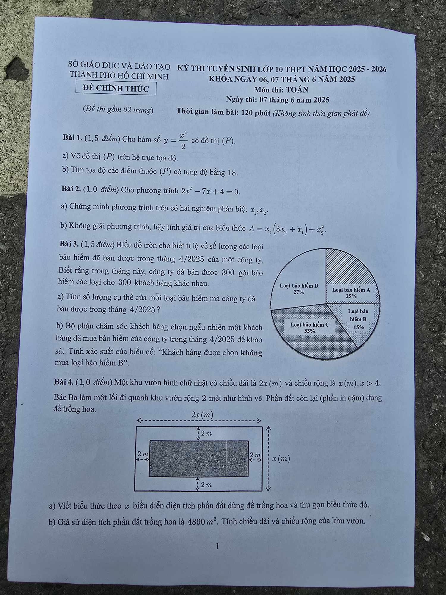Đề thi và đáp án môn toán thi vào lớp 10 TPHCM 2025 cập nhật nhanh nhất - 7