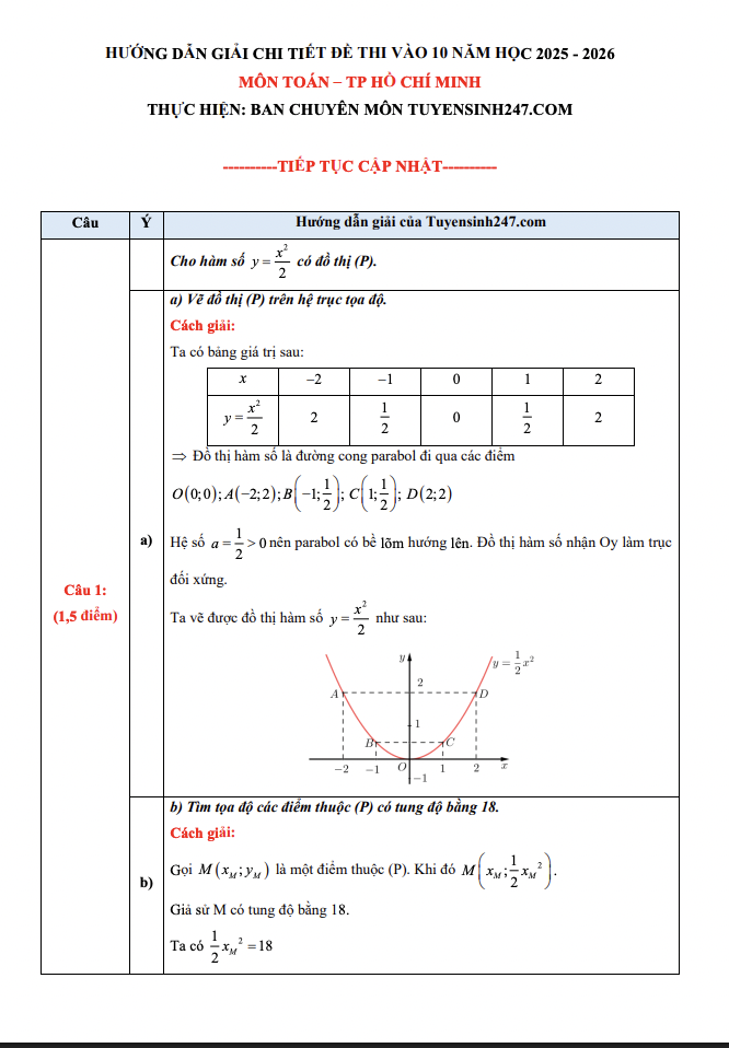Đề thi và đáp án môn toán thi vào lớp 10 TPHCM 2025 cập nhật nhanh nhất - 11