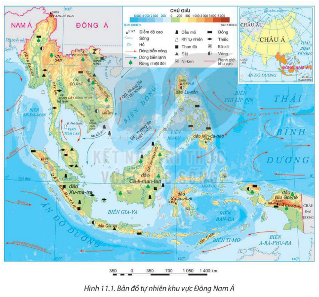 Bài 11. Vị trí địa lí, điều kiện tự nhiên, dân cư và xã hội khu vực Đông Nam Á - SGK Địa lí 11 Kết nối tri thức với cuộc sống</>