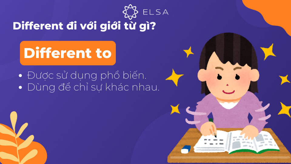 Different đi với giới từ to