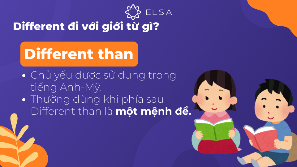 Different đi với giới từ than