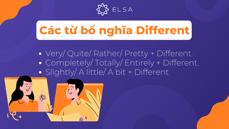 Một số từ bổ nghĩa cho Different