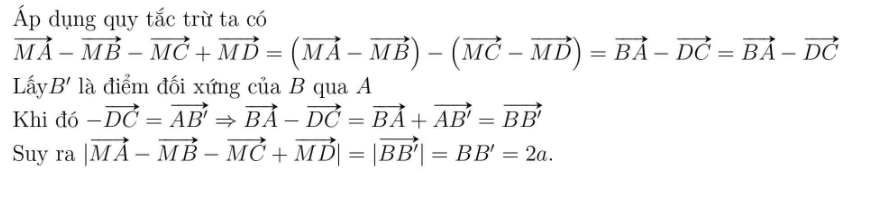 Lời giải cho ví dụ xác định độ dài tổng và hiệu của 2 vectơ