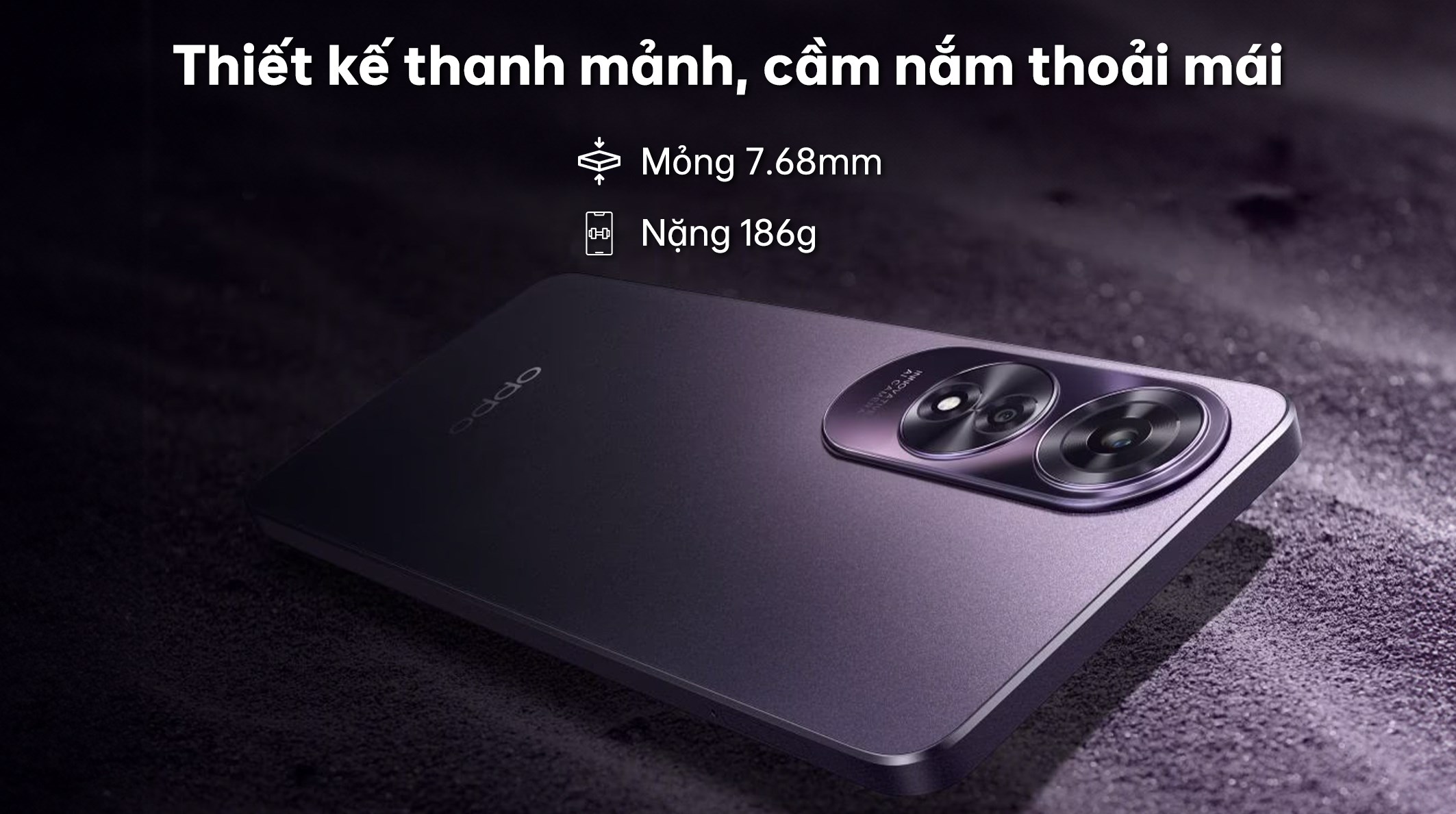 OPPO A60 màu Tím