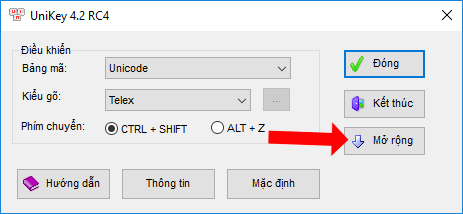 Tùy chỉnh lại Unikey