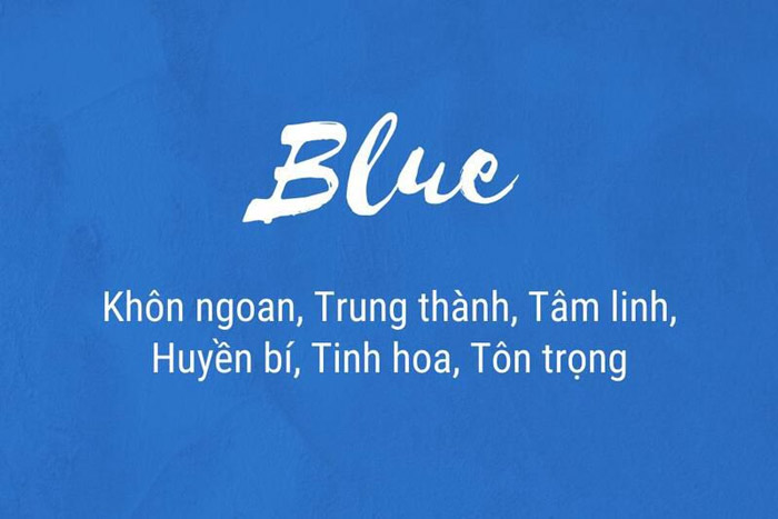 màu xanh dương là màu của bình yên