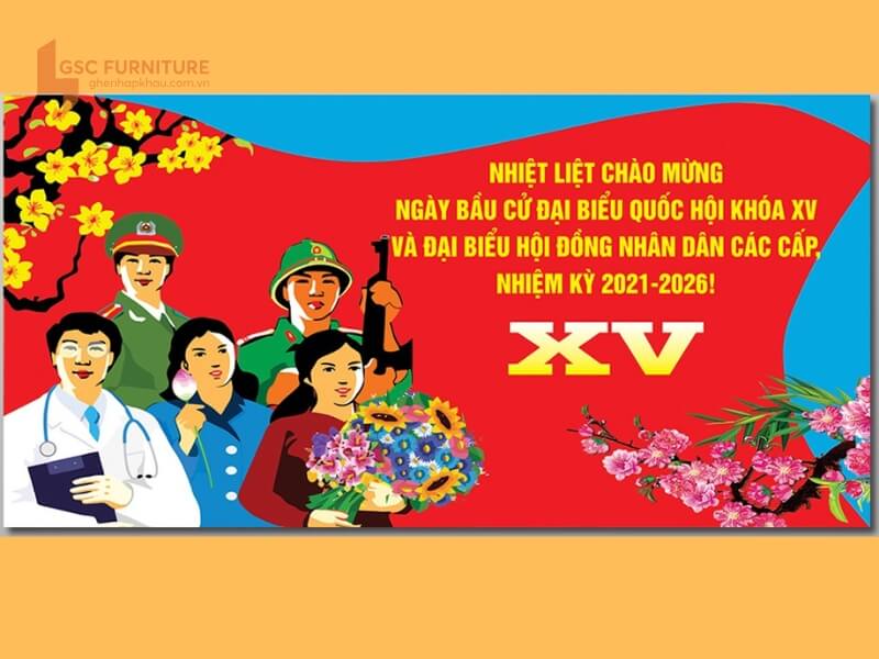 Tranh cổ động bầu cử Đại biểu Quốc hội khóa XV