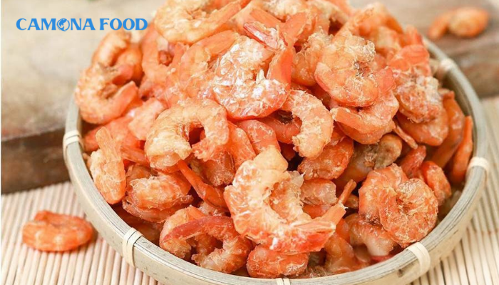 Tôm khô tại Camona Food được làm từ 100% tôm thẻ tự nhiên Cà Mau