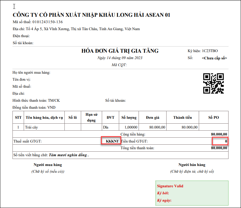 hiển thị thông tin chỉ tiêu KCT và KKKNT