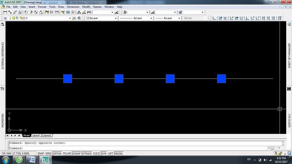 Để chia đoạn thẳng trong Cad, bạn hãy sử dụng lệnh DIV 