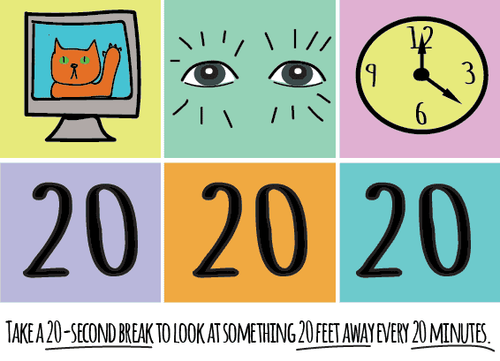 Áp dụng quy tắc 20-20-20 giúp giảm mỏi mắt