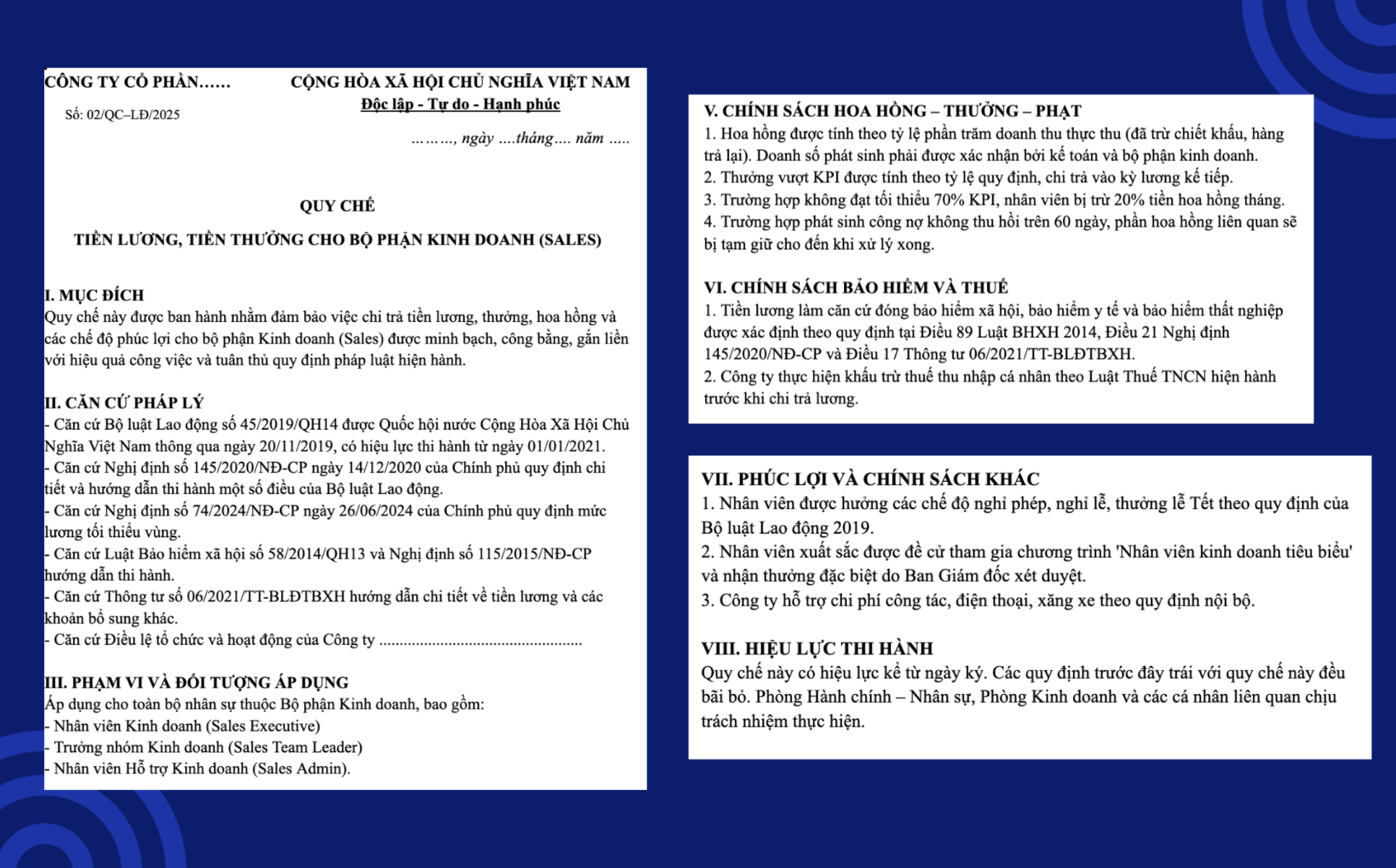 Bộ 9 mẫu quy chế lương, thưởng mới nhất cho mọi loại hình doanh nghiệp