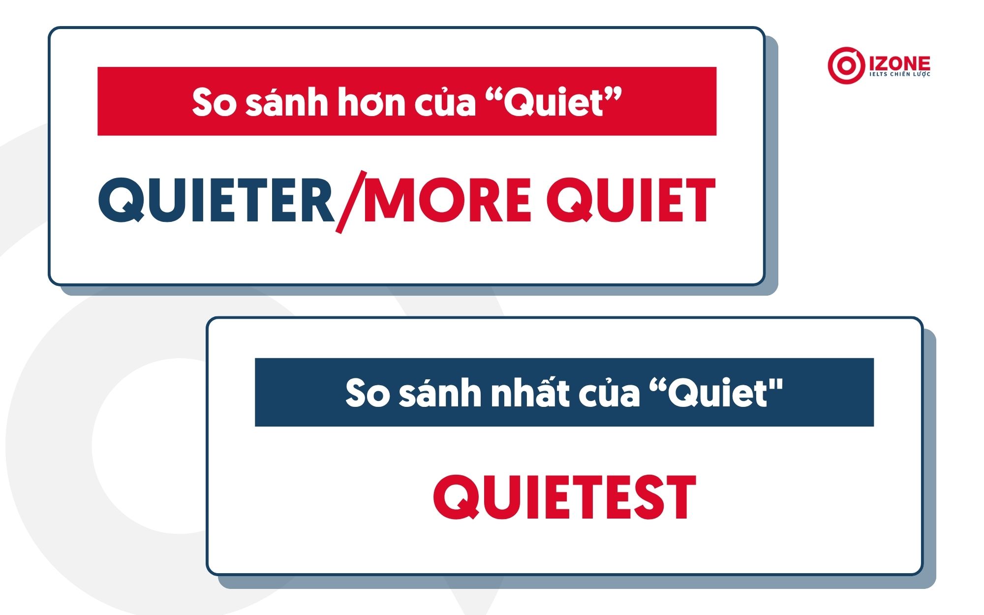 So sánh hơn của quiet