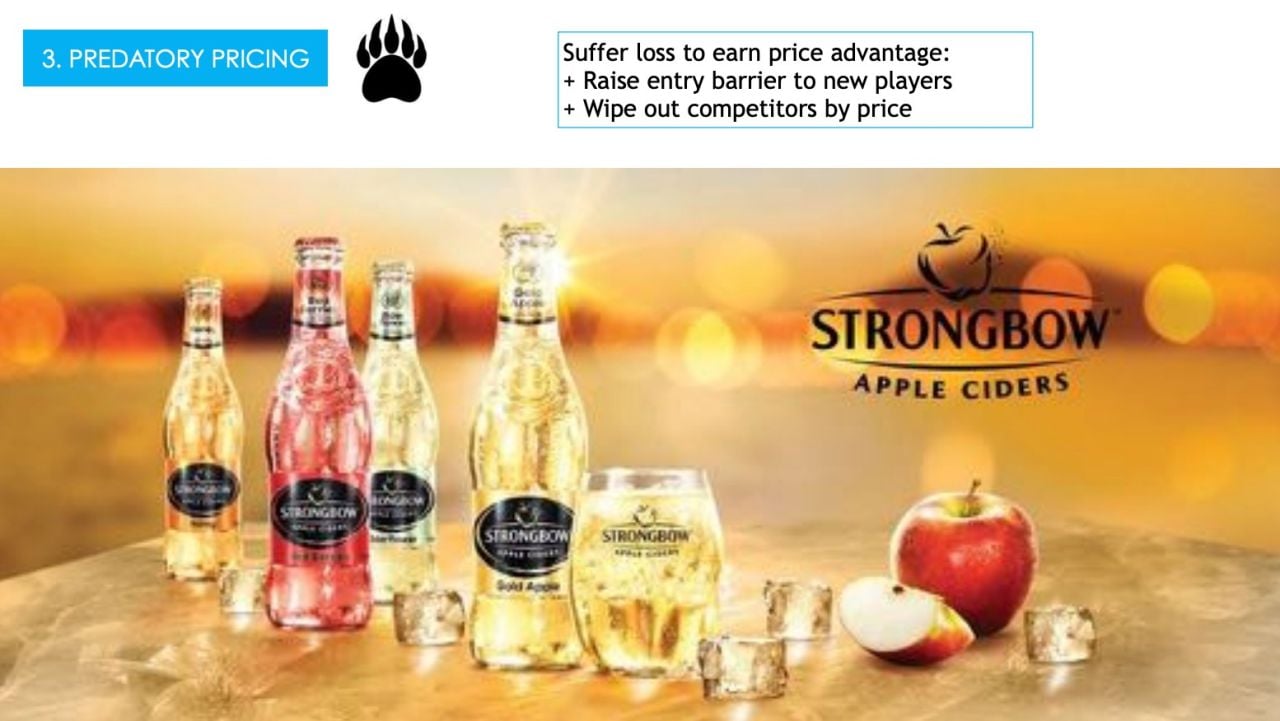 Strongbow áp dụng chiến lược Predatory Pricing khi ra mắt sản phẩm Cider