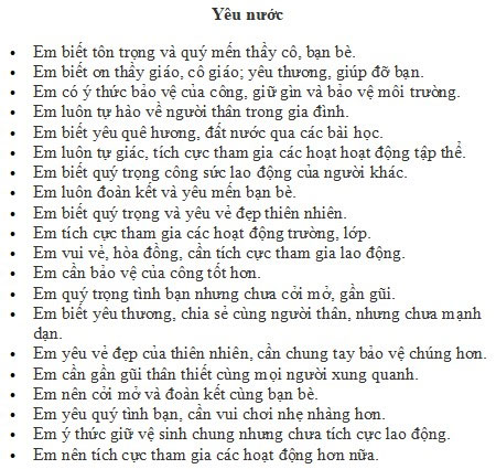 Cách ghi nhận xét học bạ lớp 3 theo Thông tư 27