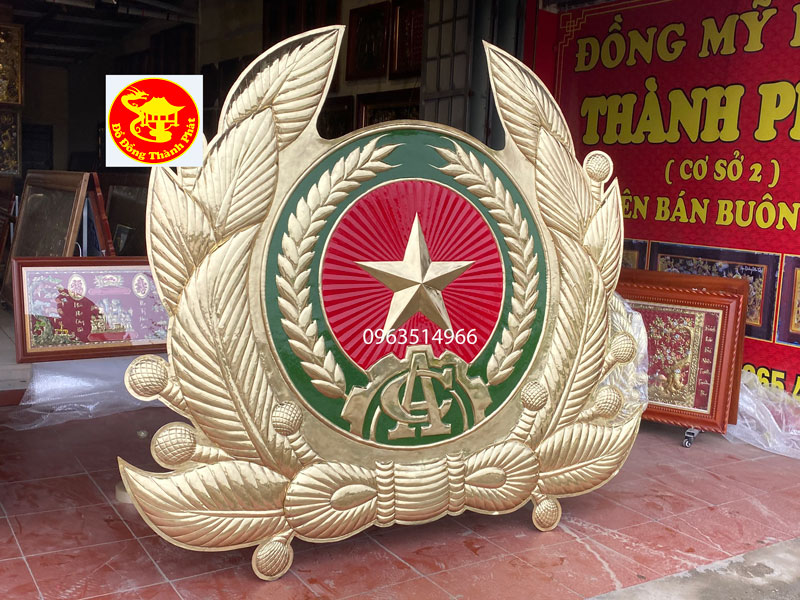 quốc hiệu công an bằng đồng