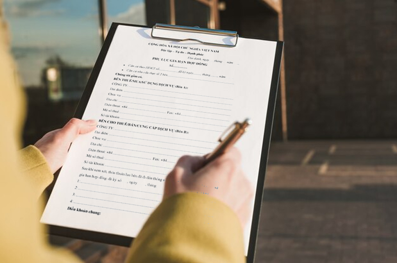 Mẫu gia hạn hợp đồng thuê nhà