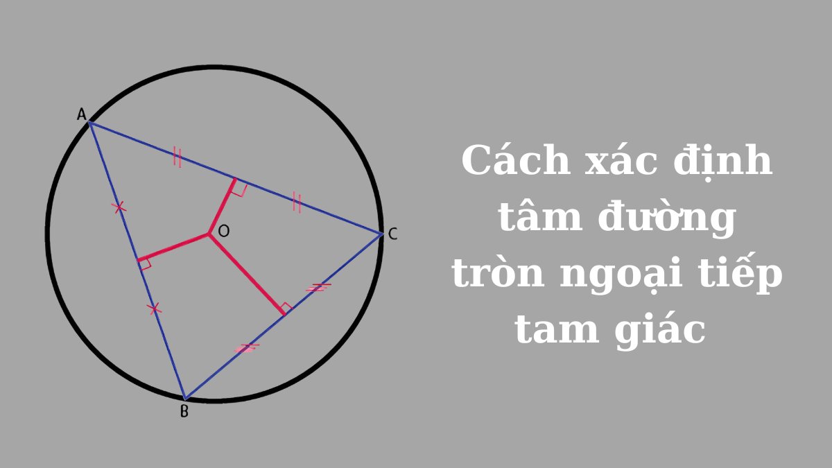 Cách xác định tâm đường tròn ngoại tiếp tam giác 