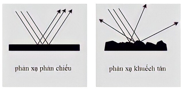 Phân loại phản xạ ánh sáng. (Ảnh: Sưu tầm Internet)