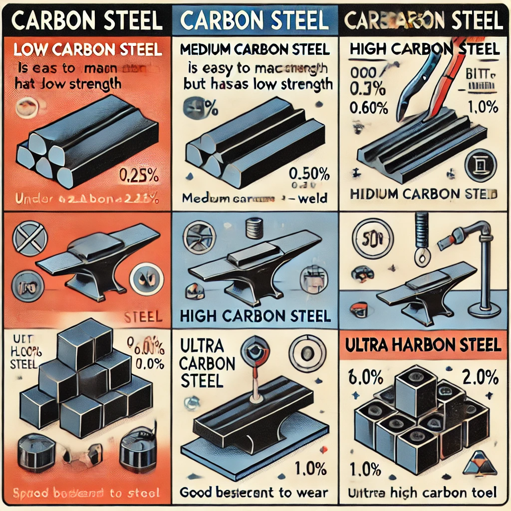 Thép có hàm lượng cacbon là gì
