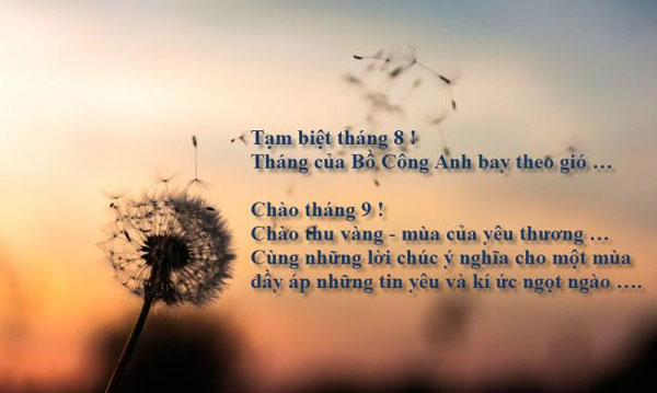 Thơ chào tháng 9 yêu thương