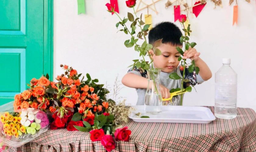 Những bài thuyết trình cắm hoa hồng 20/10 theo chủ đề Tôn Vinh