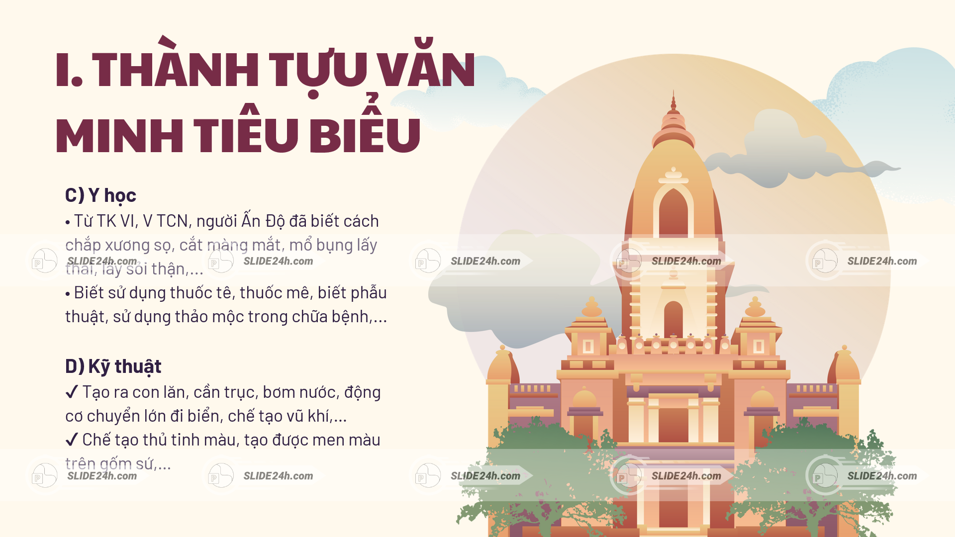 Thành tựu văn minh Ấn Độ trên các lĩnh vực