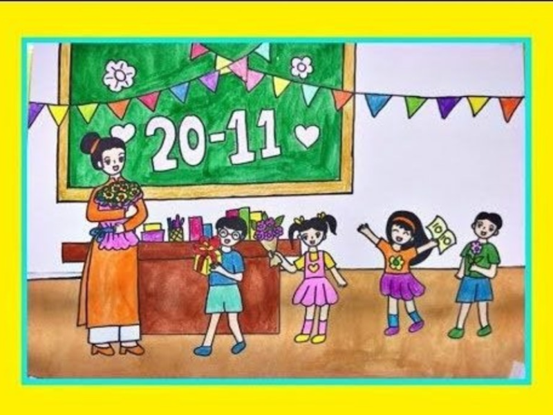 Hình ảnh bảng đen, phấn trắng thân thuộc được lưu giữ mãi như một ký ức đẹp tuổi học trò.