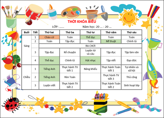 Tao thoi khoa bieu online