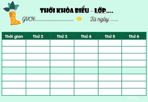 Mau thoi khoa bieu cho sinh vien