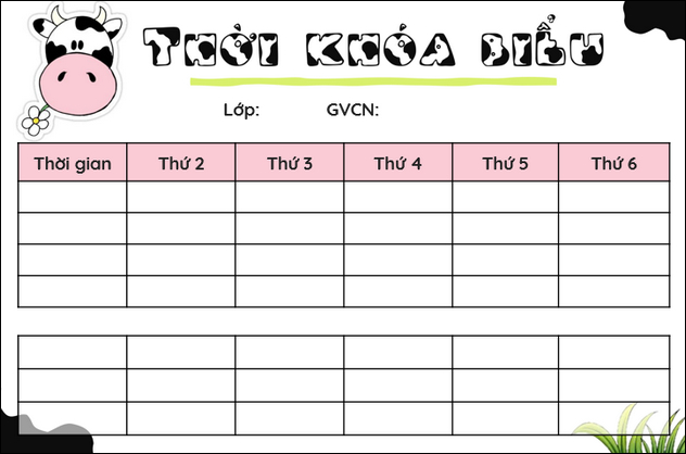 Mau thoi khoa bieu cho be