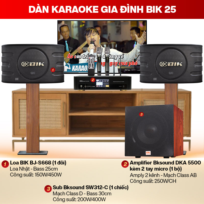 Dàn karaoke gia đình BIK 25