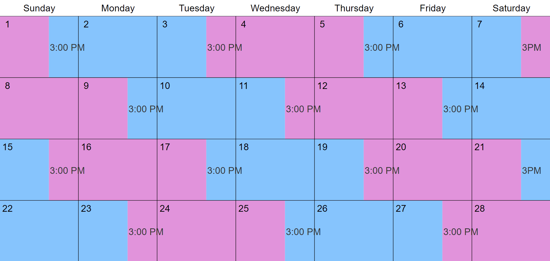 2-2-3 Custody and Visitation Schedule Examples