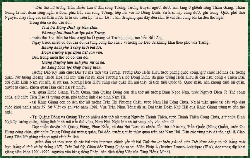 bai tho ve hai ba trung
