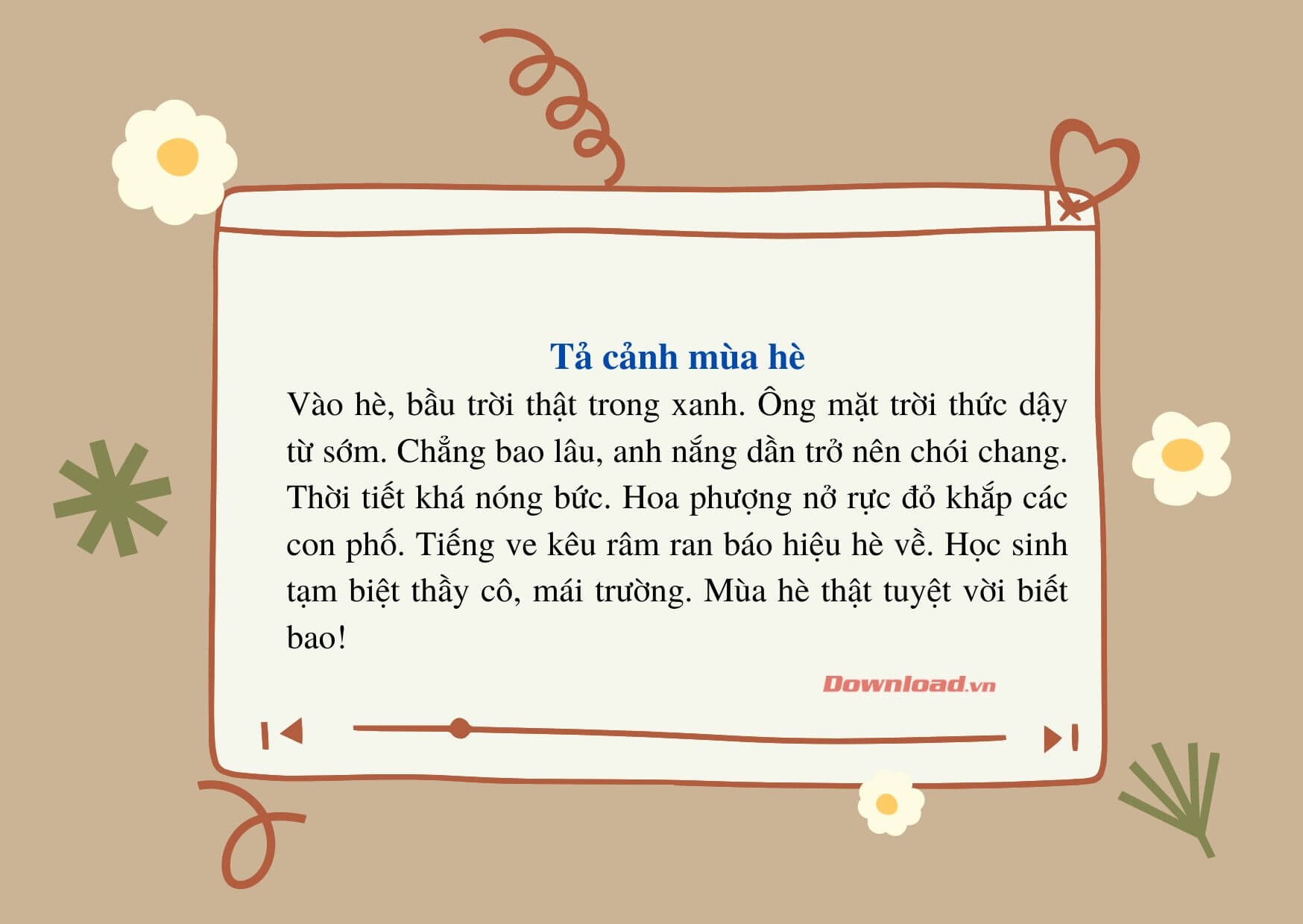 Tả cảnh mùa hè