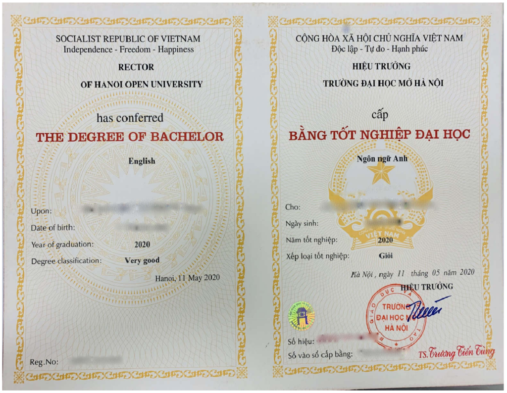 bang dai hoc mo ha noi co gia tri khong